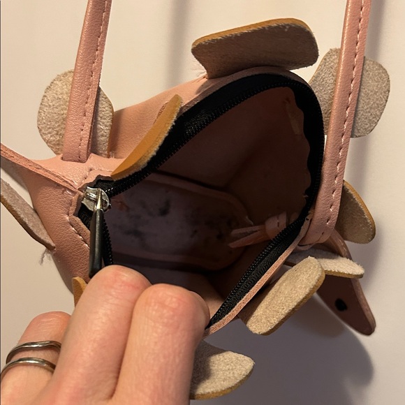 Mini Dinosaur Purse | Blush Pink Novelty Crossbody Bag - Picture 5 of 5